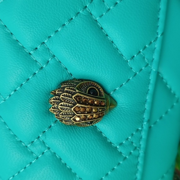 Kurt Geiger Turquoise Flap Multi Card Holder NWT - Picture 2 of 8